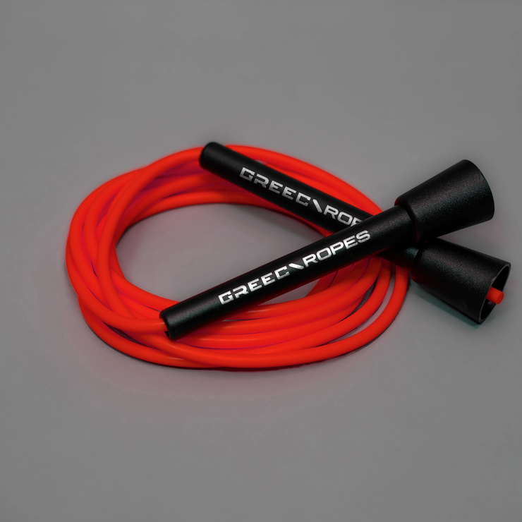 Cuerda para saltar de PVC roja